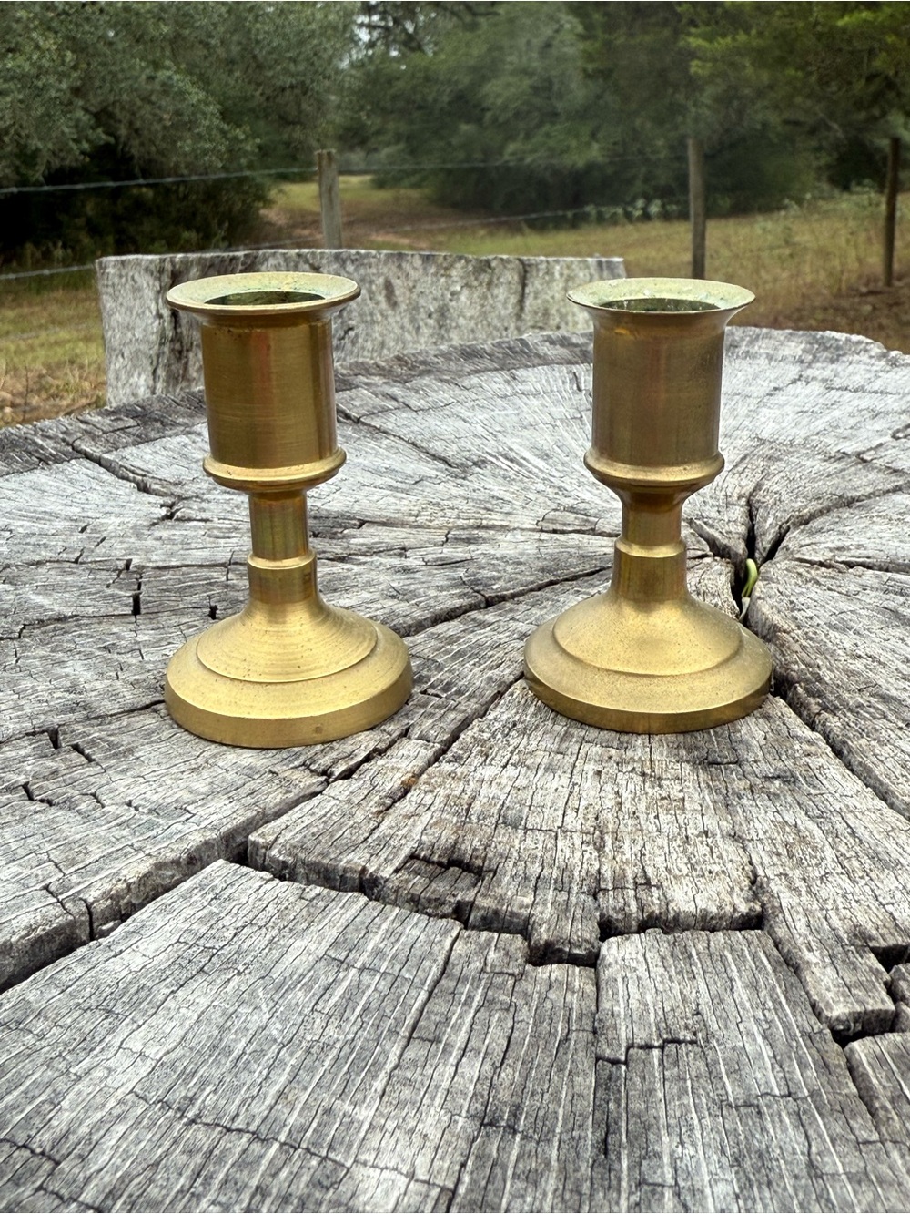 Vintage Brass Candlestick Holders